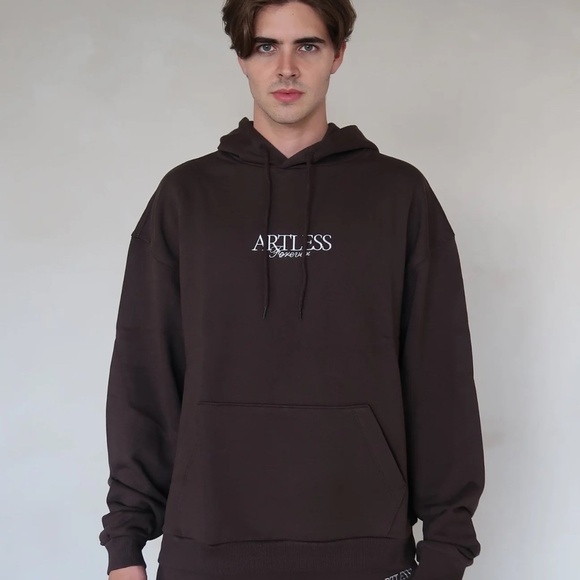 Artless Forever Unisex SWEATSHIRT - CHOCOLATE BROWN Organic Cotton - Picture 4 of 9
